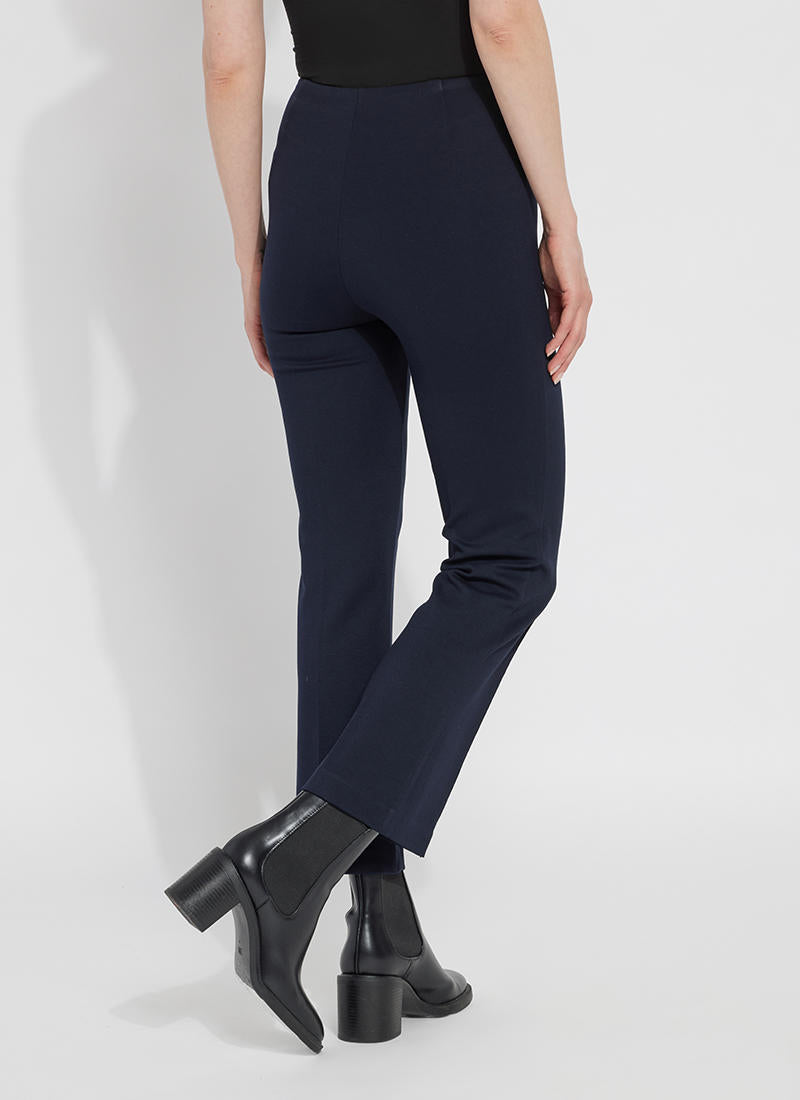 Back image of Lysse Ankle Elysse Pant. Navy pull on pant.