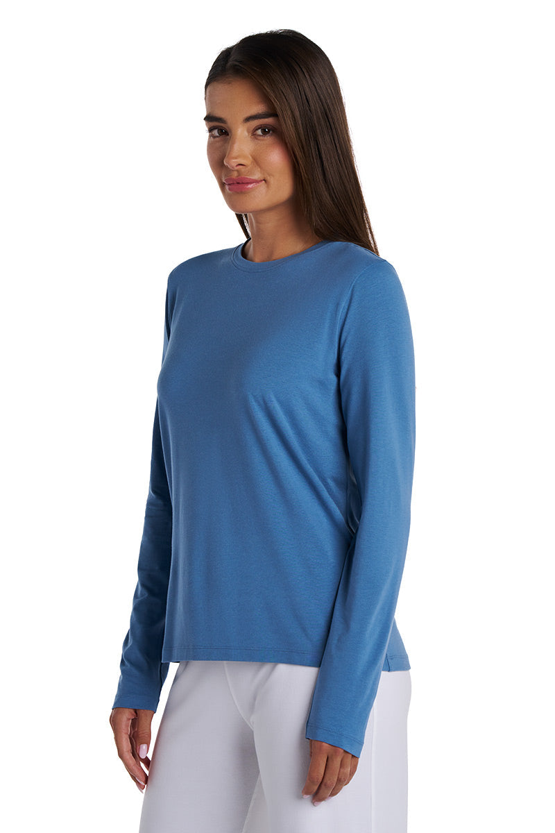 Women's Morada Everyday Long Sleeve T-Shirt | Blue Dusk