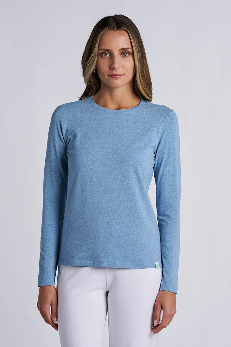 Women's Morada Everyday Long Sleeve T-Shirt | Light Blue Heather