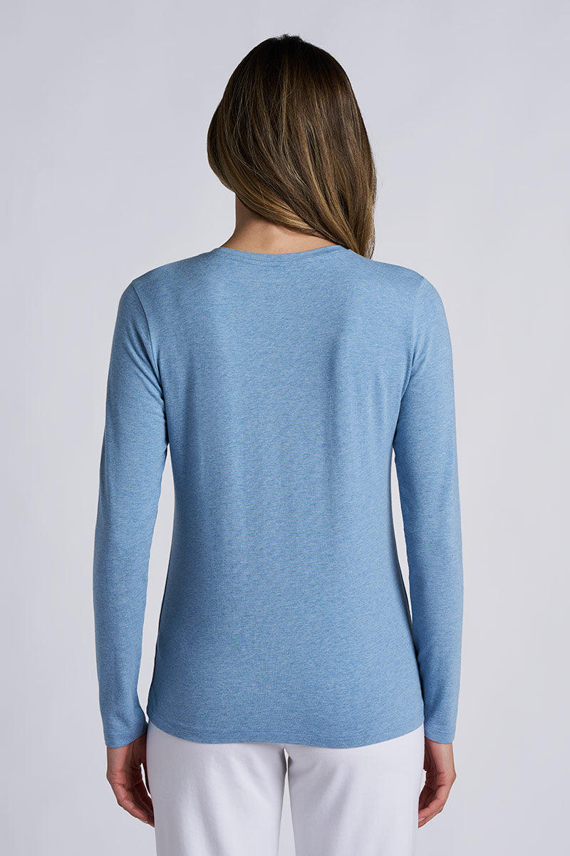 Women's Morada Everyday Long Sleeve T-Shirt | Light Blue Heather