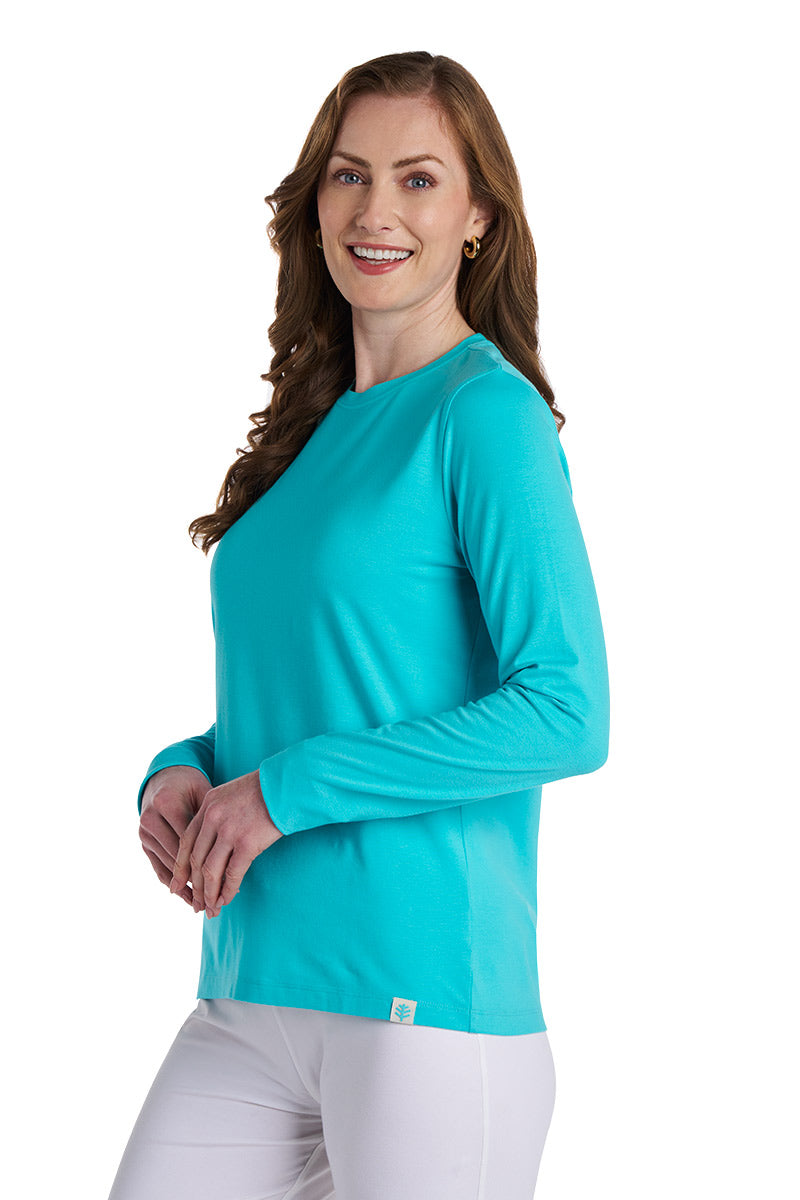 Women's Morada Everyday Long Sleeve T-Shirt | Coolibar Blue