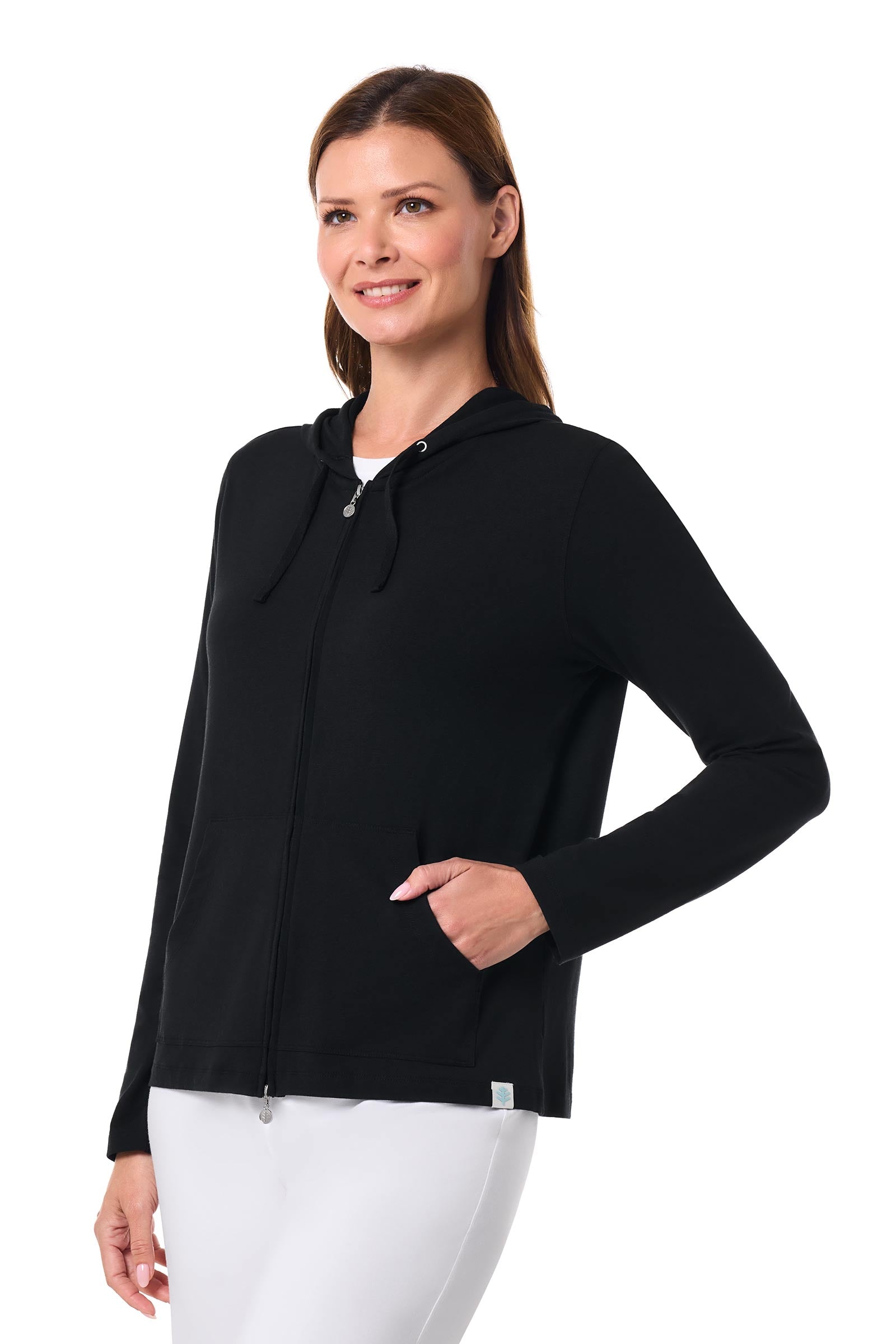 Women's Seaside Zip-Up Hoodie | Black
