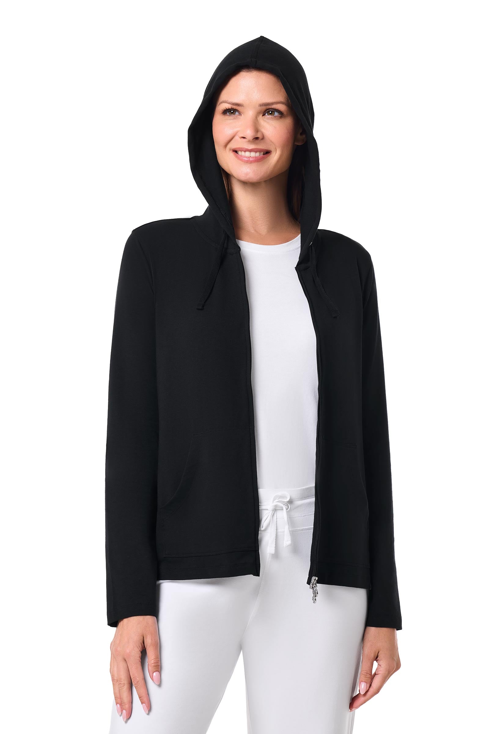Women's Seaside Zip-Up Hoodie | Black