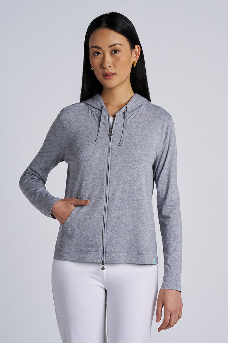 Women's Seaside Zip-Up Hoodie | Grey Heather