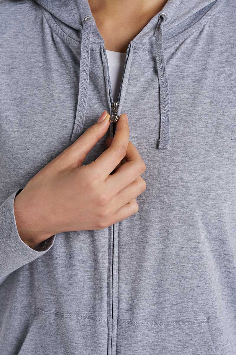 Women's Seaside Zip-Up Hoodie | Grey Heather