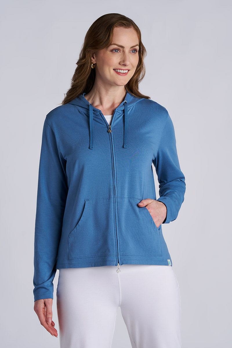 Women's Seaside Zip-Up Hoodie | Blue Dusk