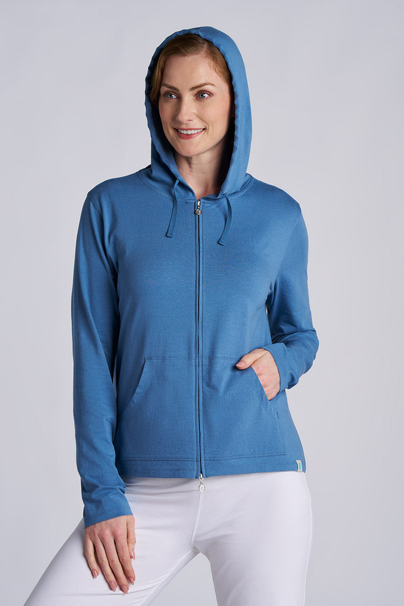 Women's Seaside Zip-Up Hoodie | Blue Dusk