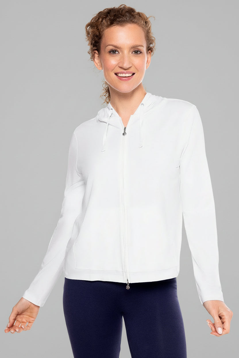 Women's Seaside Zip-Up Hoodie | White