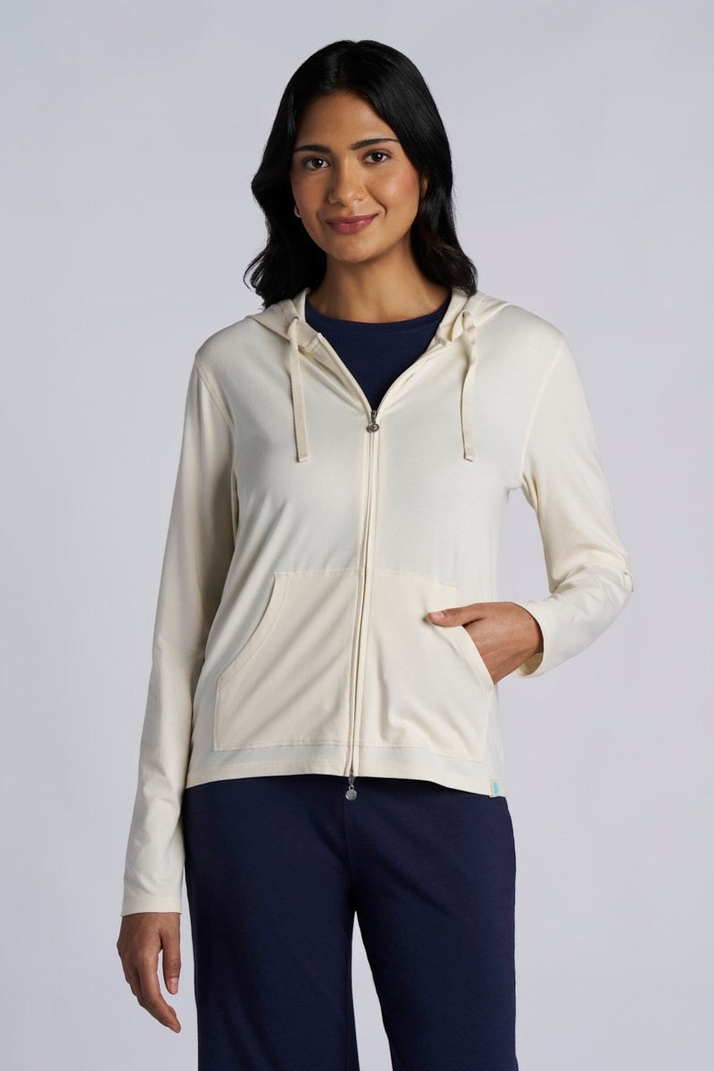 Women's Seaside Zip-Up Hoodie | Vanilla