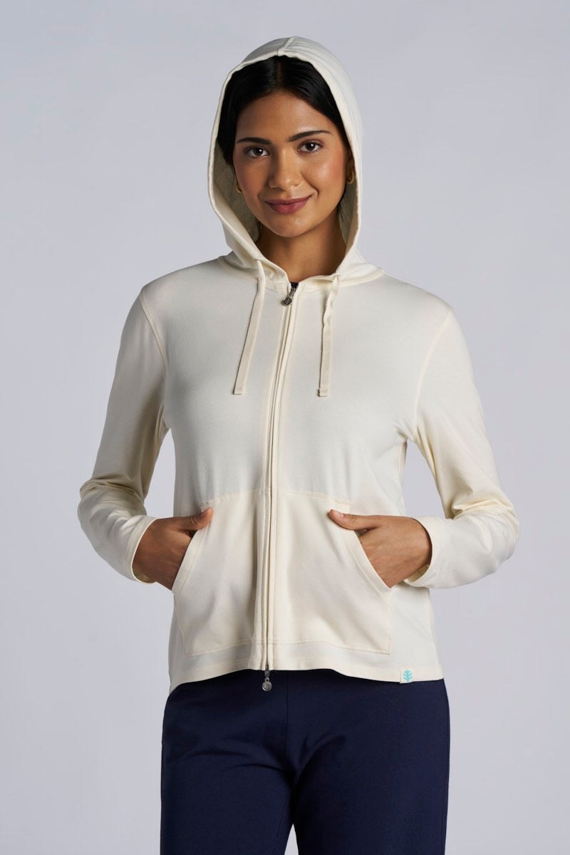 Women's Seaside Zip-Up Hoodie | Vanilla