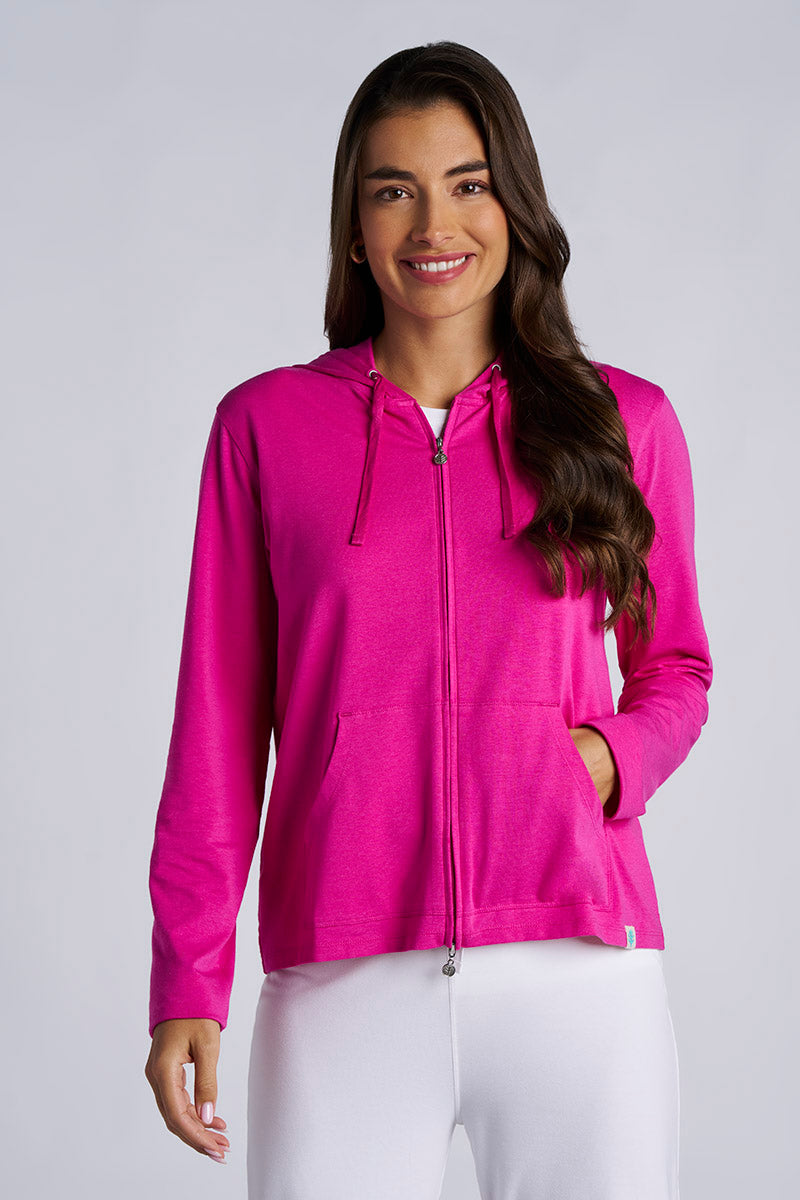 Women's Seaside Zip-Up Hoodie | Fuchsia