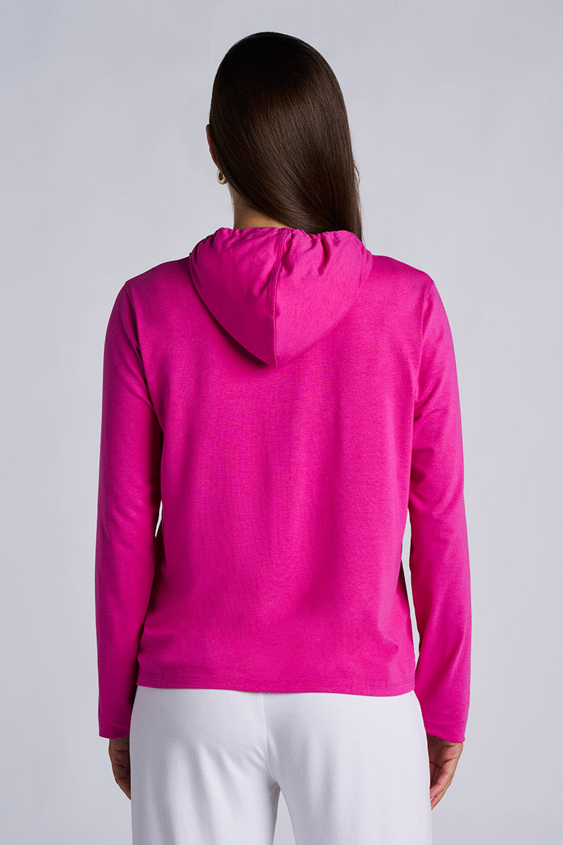 Women's Seaside Zip-Up Hoodie | Fuchsia