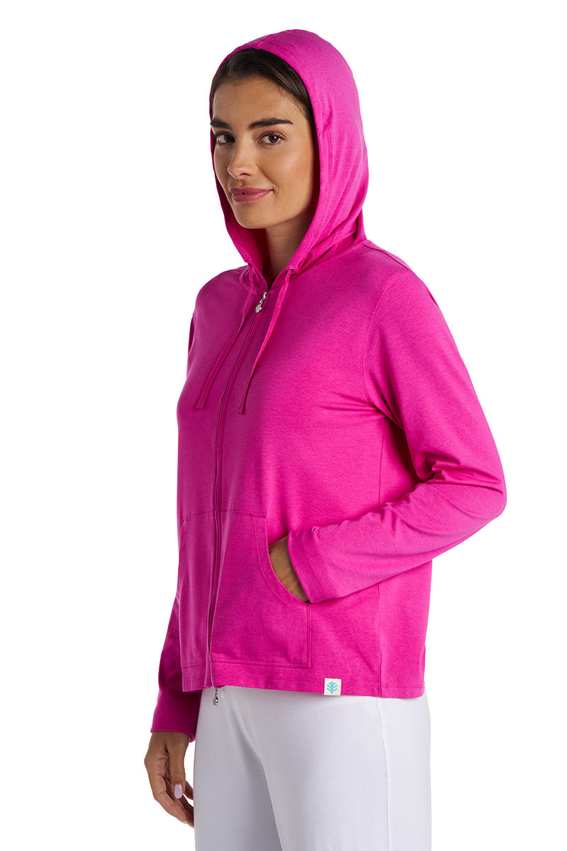 Women's Seaside Zip-Up Hoodie | Fuchsia