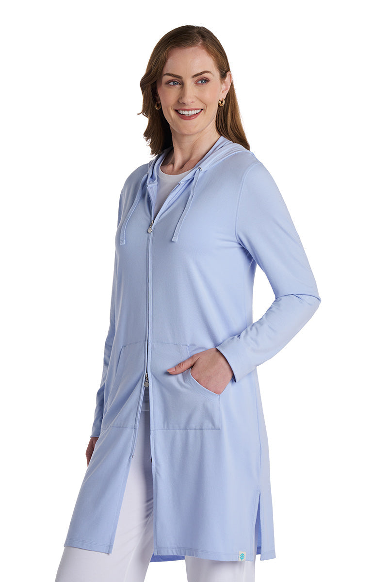 Women's Cabana Long Zip-Up Hoodie | Periwinkle