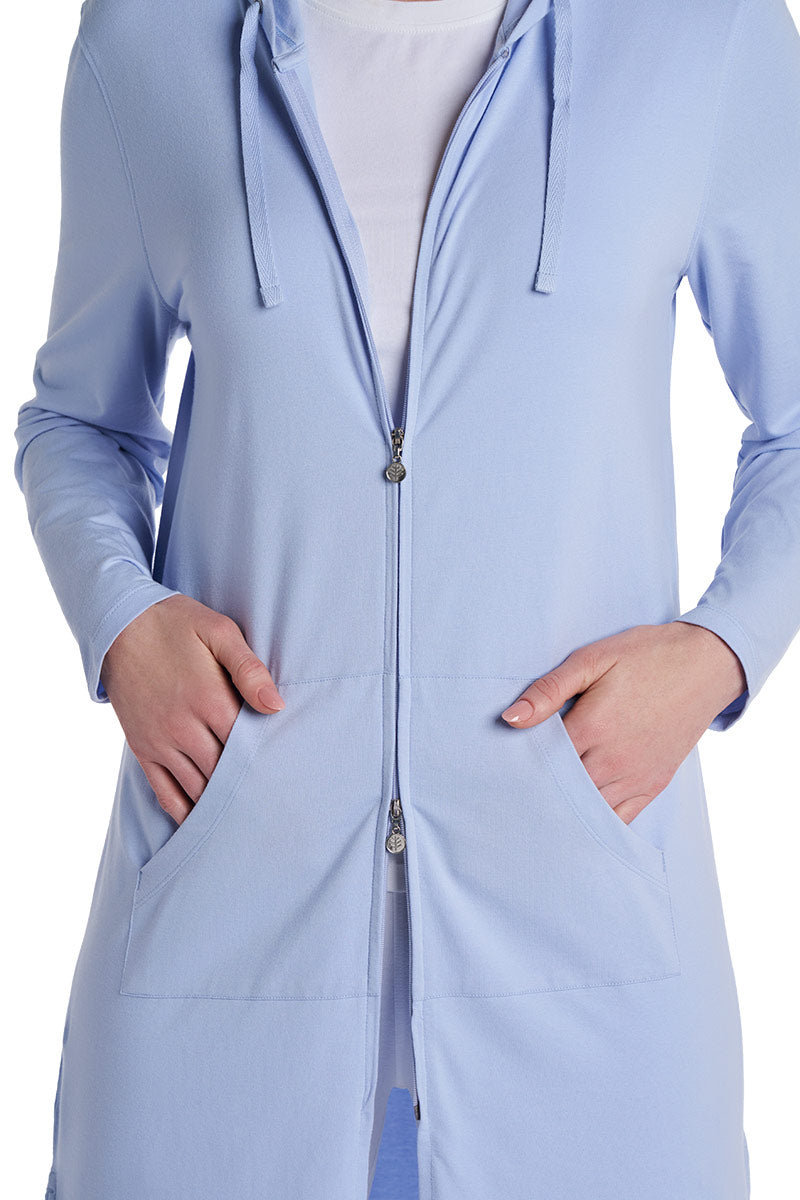 Women's Cabana Long Zip-Up Hoodie | Periwinkle