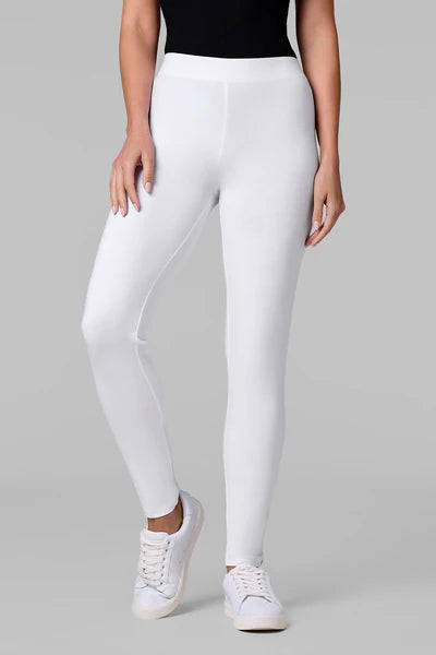 Front image of Coolibar Monterey Summer legging in white.