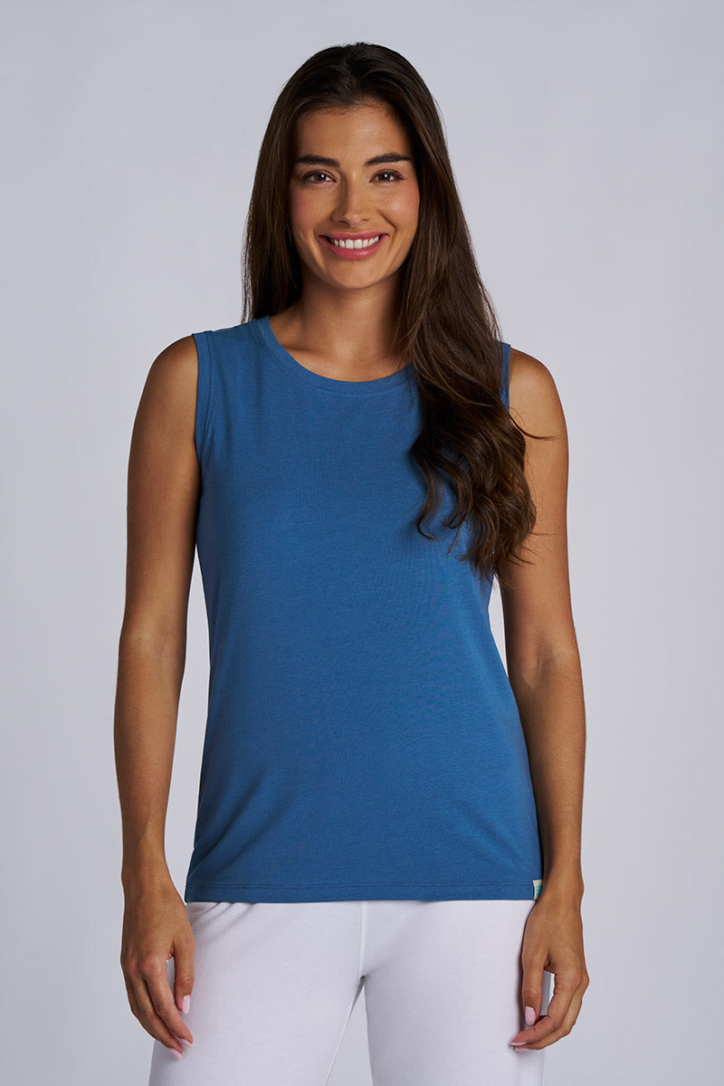 Women's Morada Everyday Basic Tank | Blue Dusk