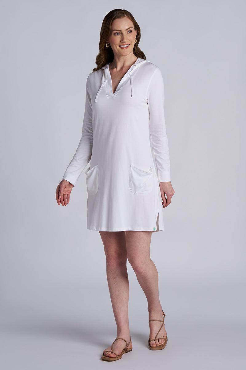 Women's Catalina Cover-Up Dress with Pockets | White