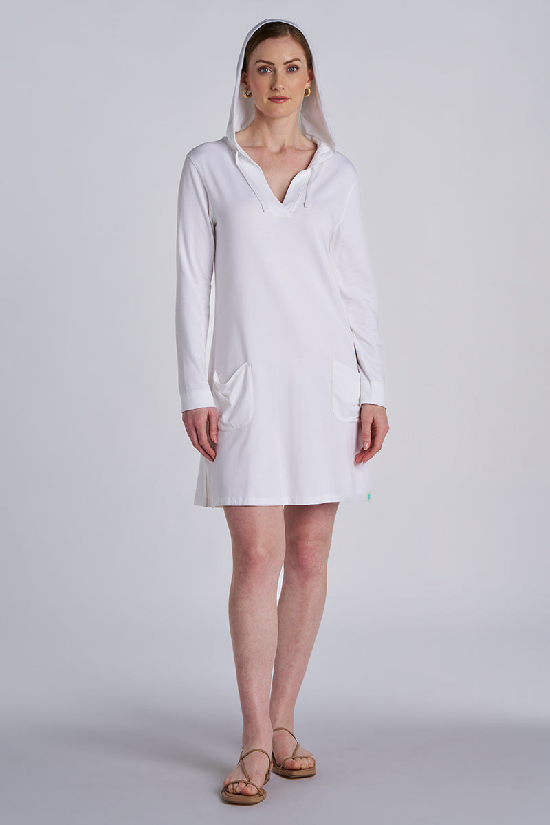 Women's Catalina Cover-Up Dress with Pockets | White