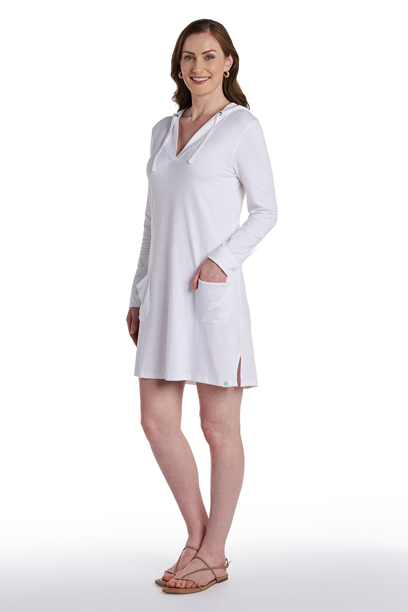 Women's Catalina Cover-Up Dress with Pockets | White