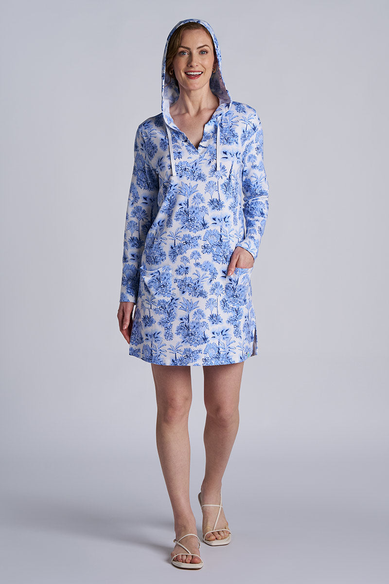 Catalina | Women's Cover-Up Dress with Pockets | Periwinkle Isla Bonita | UPF 50+