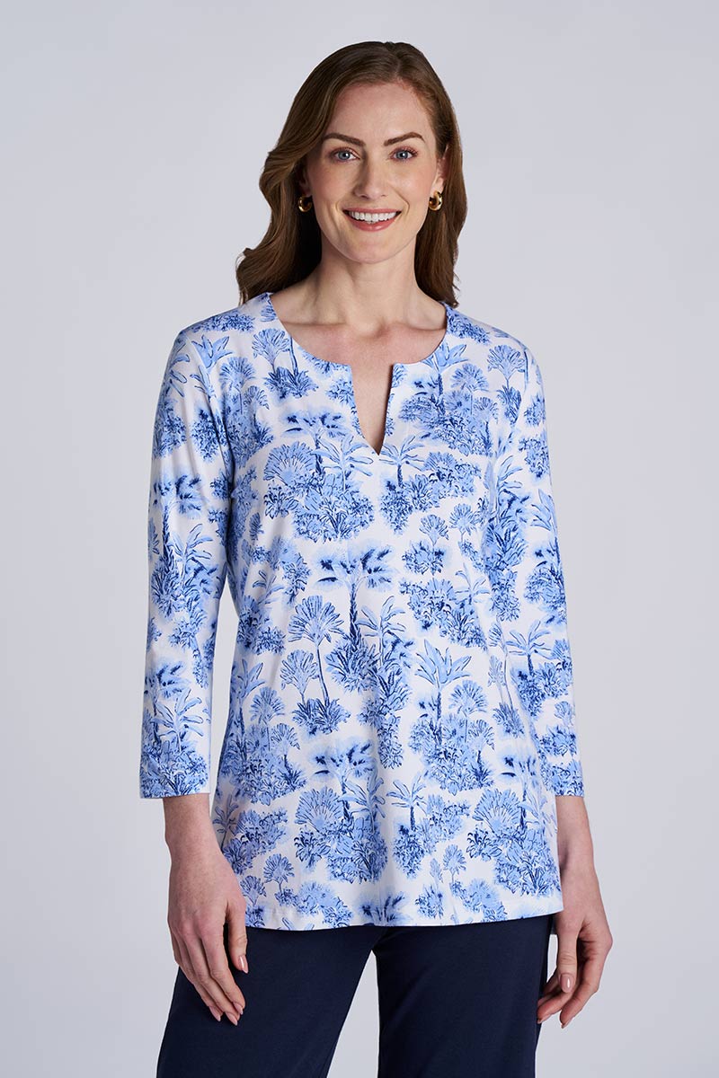 Women's St. Lucia Tunic Top | Periwinkle Isla Bonita