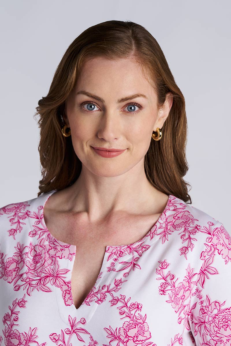 Women's St. Lucia Tunic Top | Fuchsia Bouquet