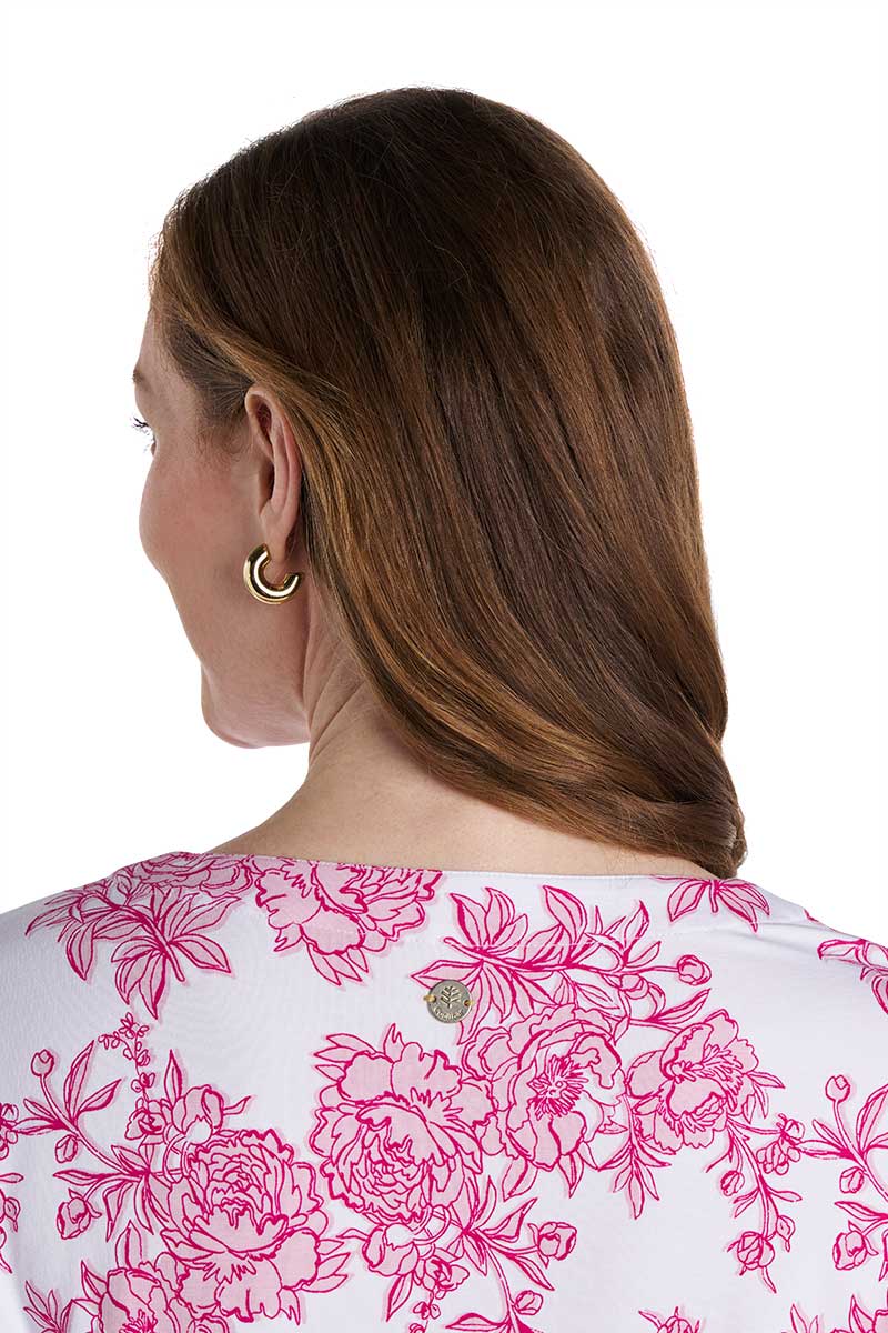 Women's St. Lucia Tunic Top | Fuchsia Bouquet
