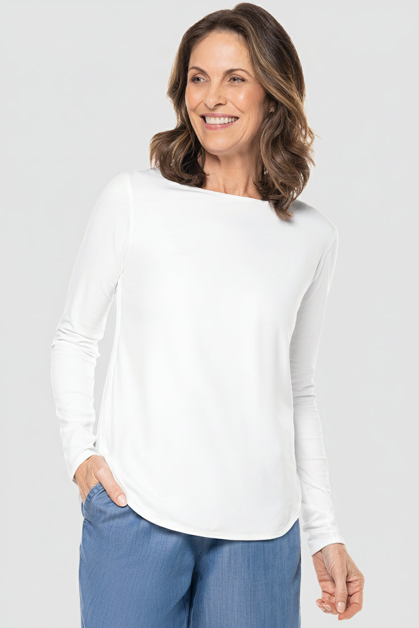 Women's Heyday Side Split Shirt | White