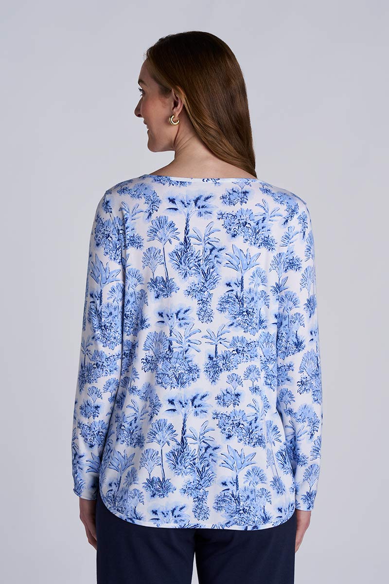Women's Heyday Side Split Shirt | Periwinkle Isla Bonita