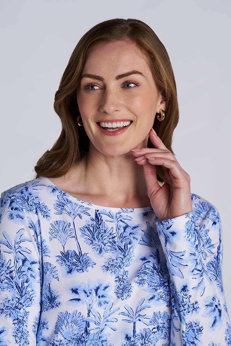 Women's Heyday Side Split Shirt | Periwinkle Isla Bonita