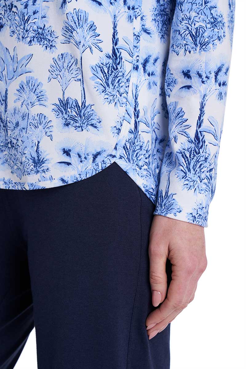 Women's Heyday Side Split Shirt | Periwinkle Isla Bonita