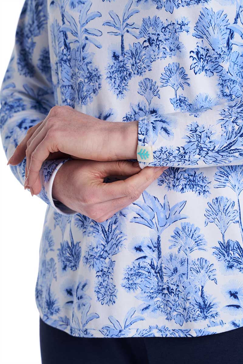 Women's Heyday Side Split Shirt | Periwinkle Isla Bonita
