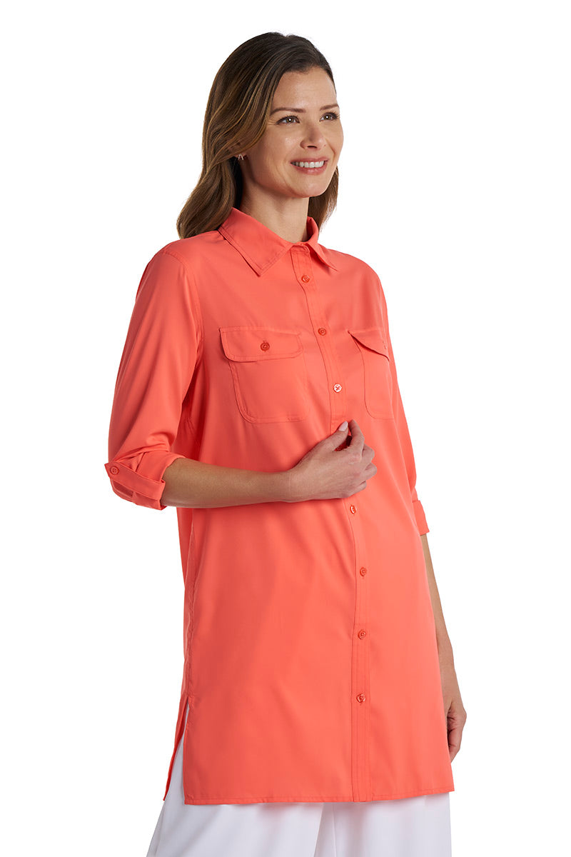 Women's Santorini Tunic Shirt | Coral Reef