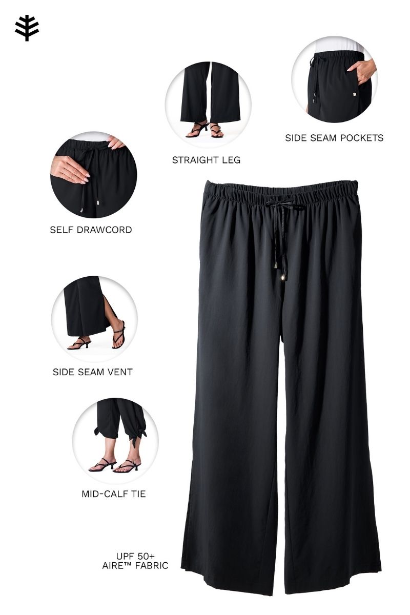 Women's Petra Wide Leg Pant | Black