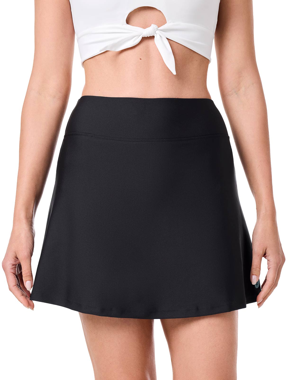 Women's Sandbar High-Waist Swim Skort | Black
