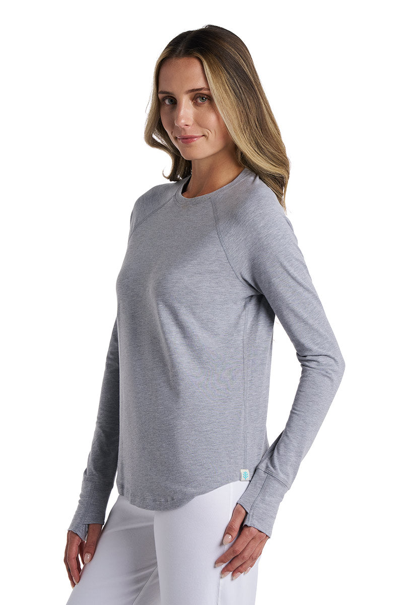 Women's LumaLeo Long Sleeve T-Shirt with Thumbholes | Grey Heather