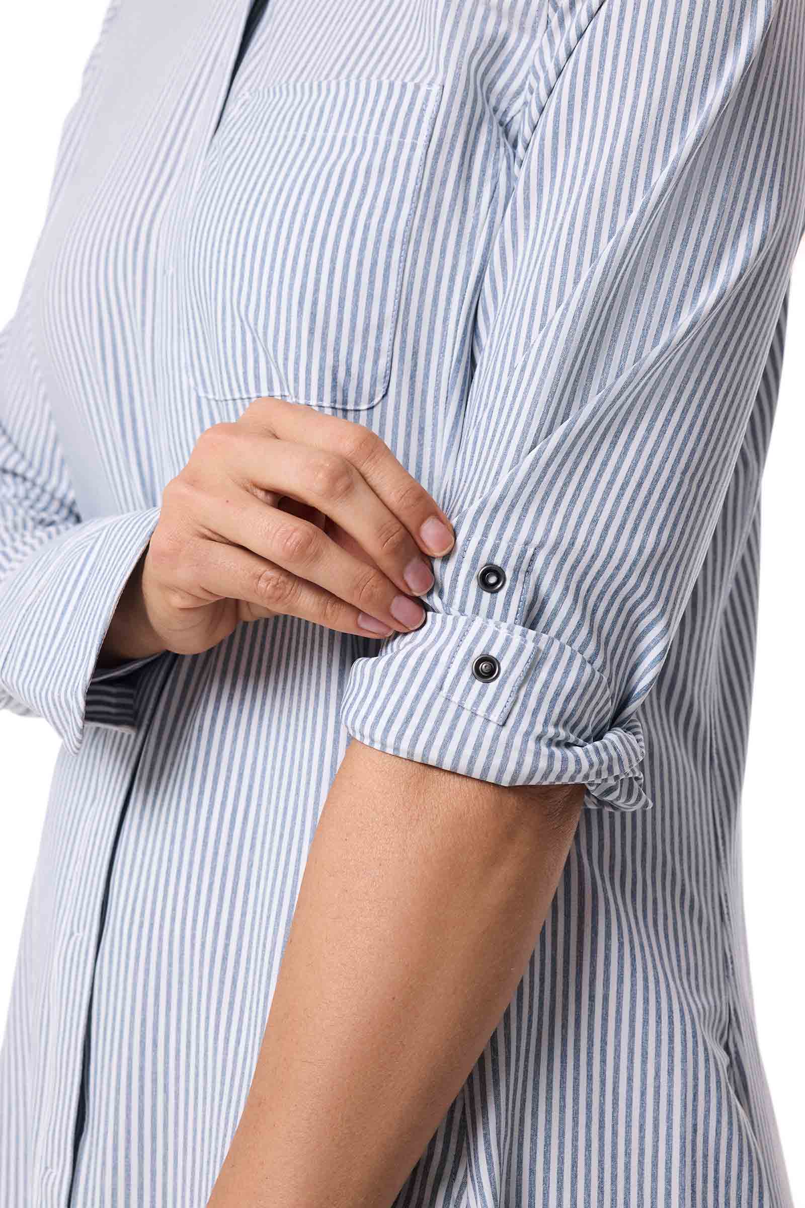 Women's Malta Travel Dress | White/Navy Stripe