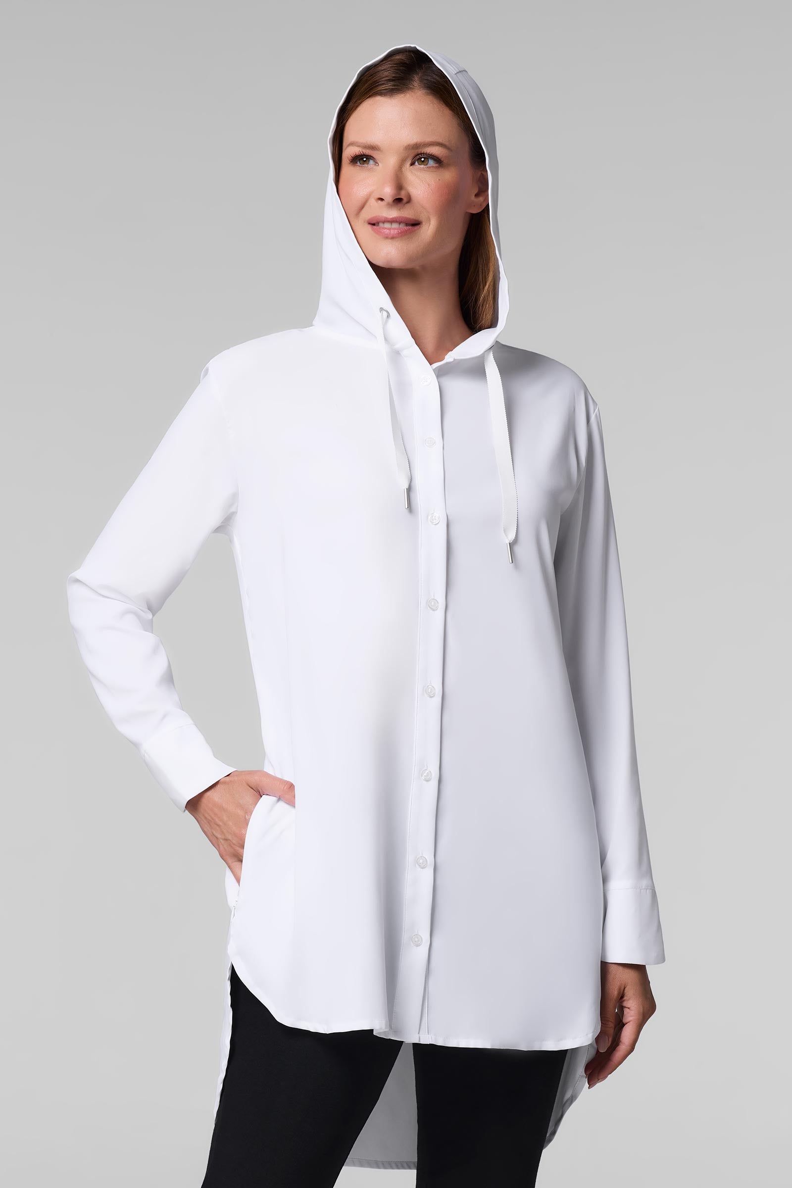 Women's Palma Aire Beach Long Sleeve Shirt | White