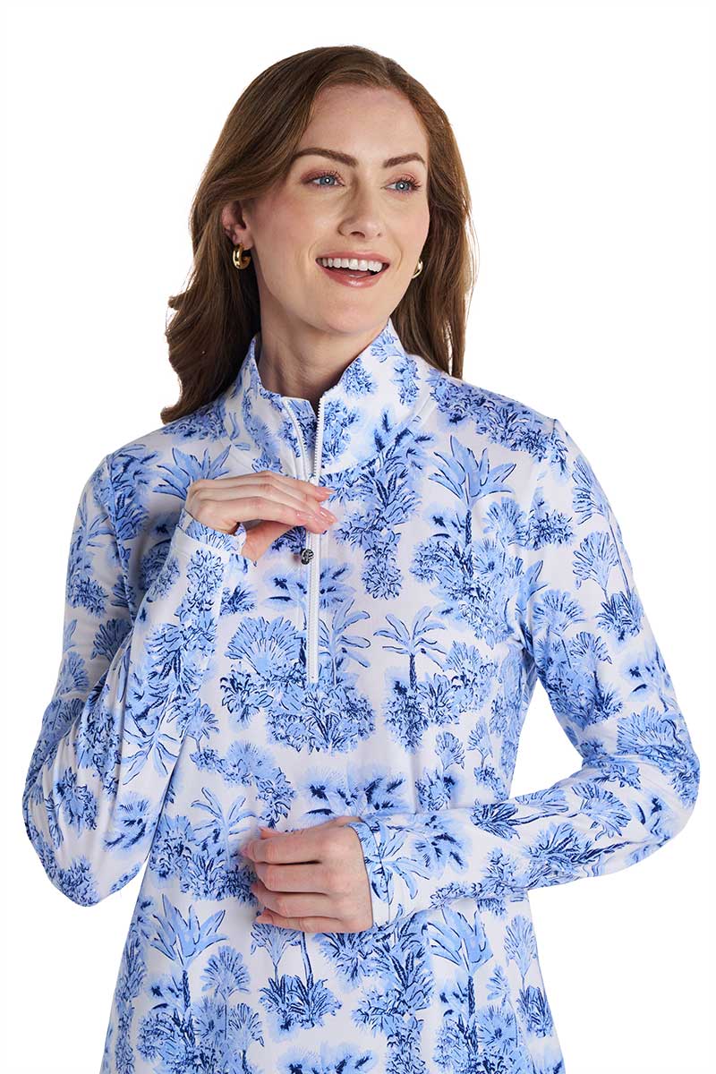Women's Sarasota Quarter-Zip Dress | Periwinkle Isla Bonita