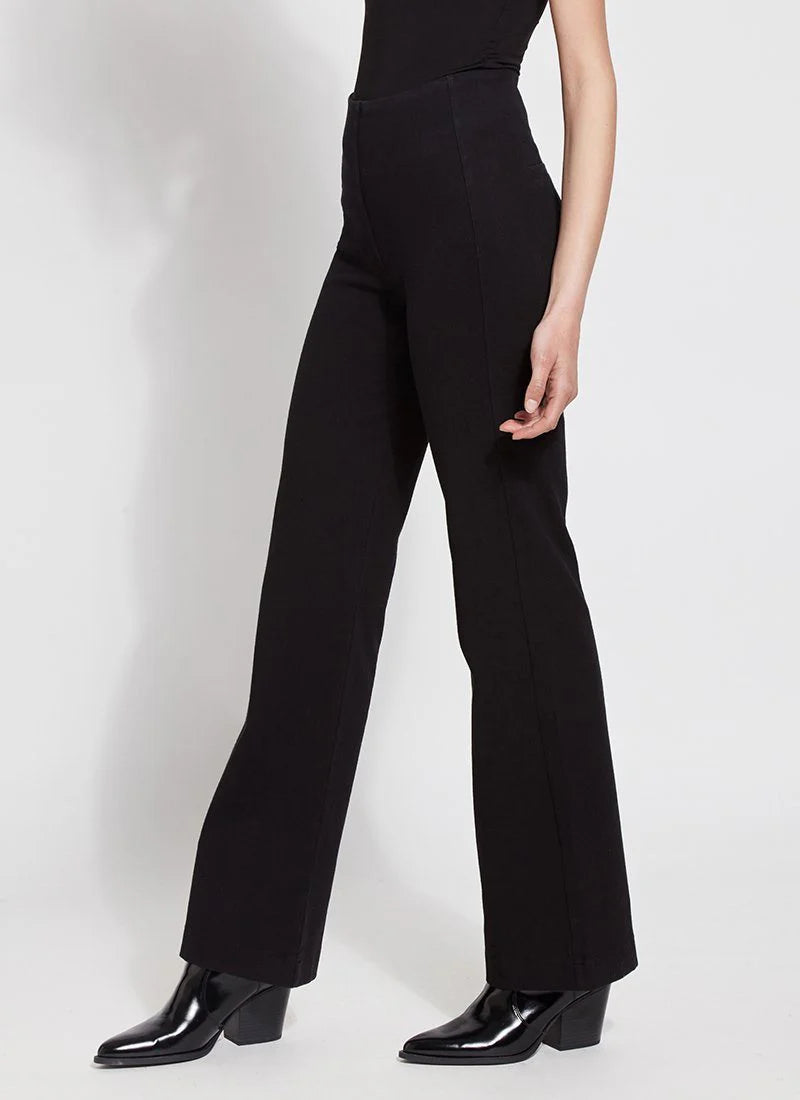 Side image of Lysse denim trouser in black.