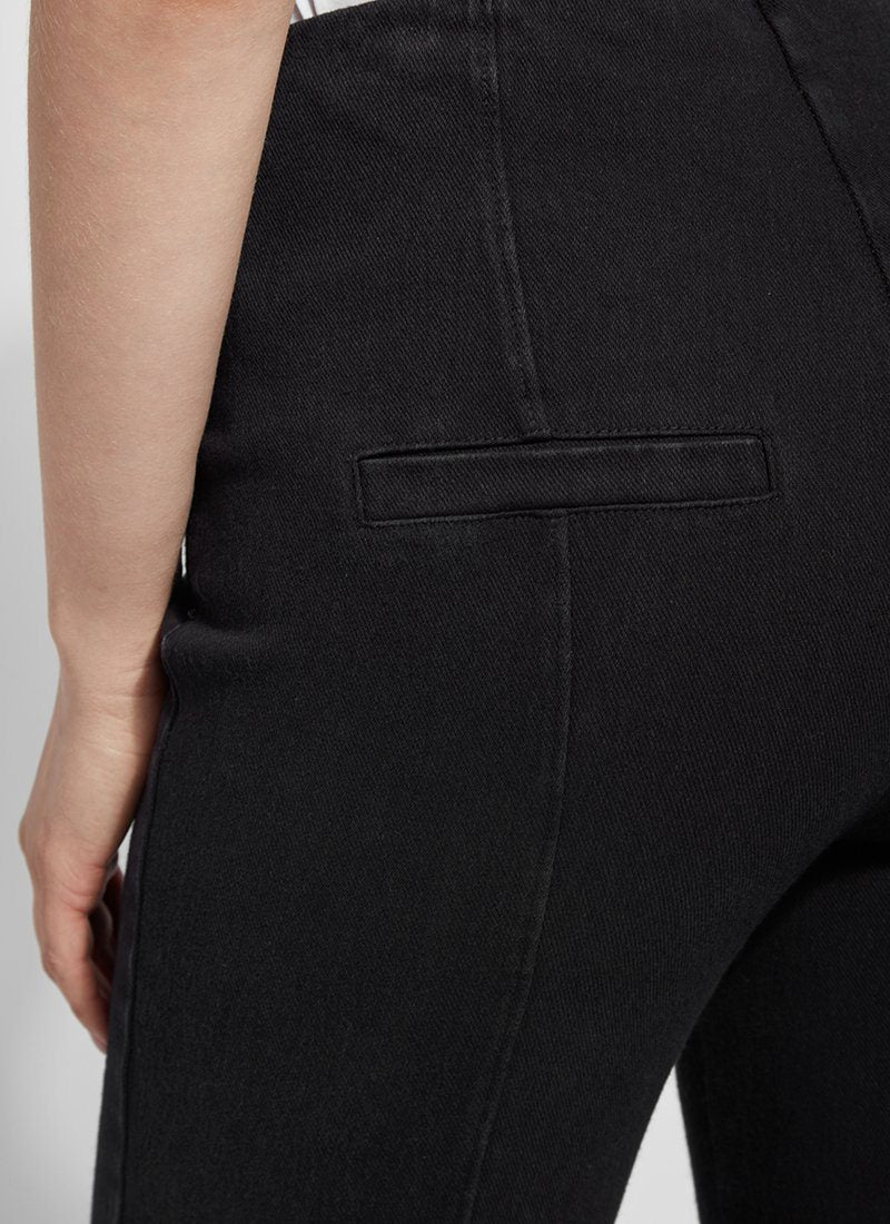 Back image of Lysse denim trouser in black.