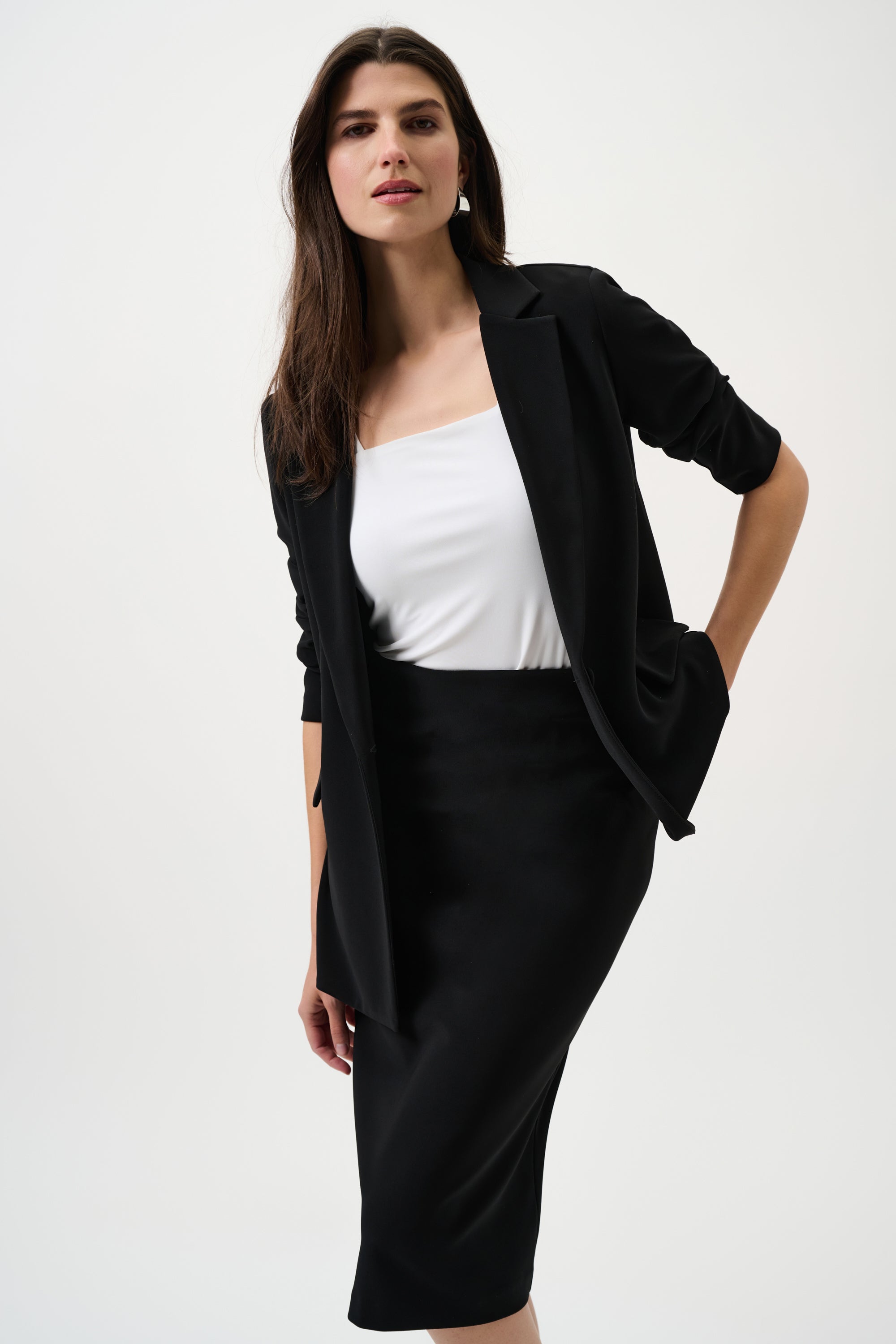 Classic Long Pencil Skirt