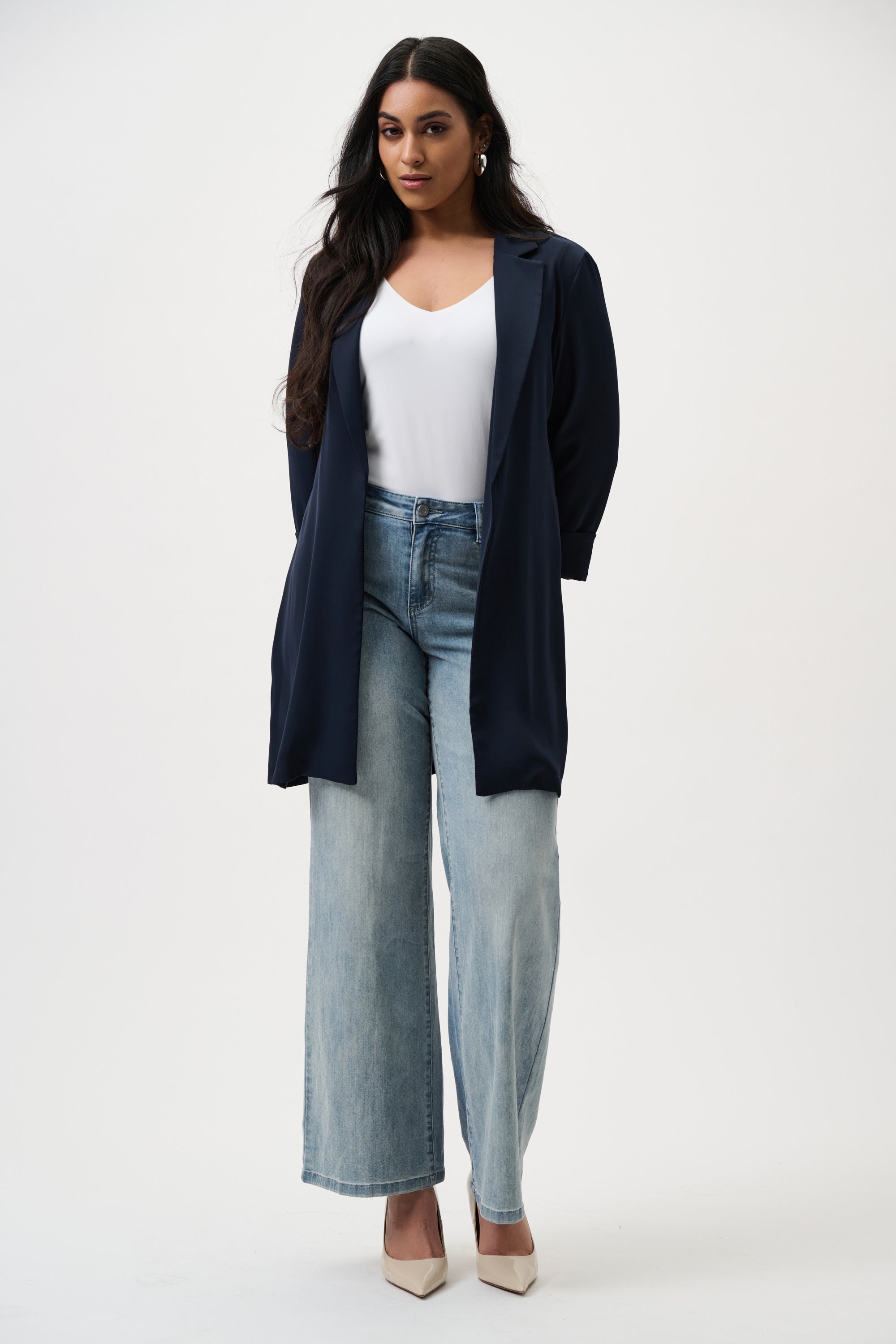Goldie Classic Wide-Leg Stretch Jeans