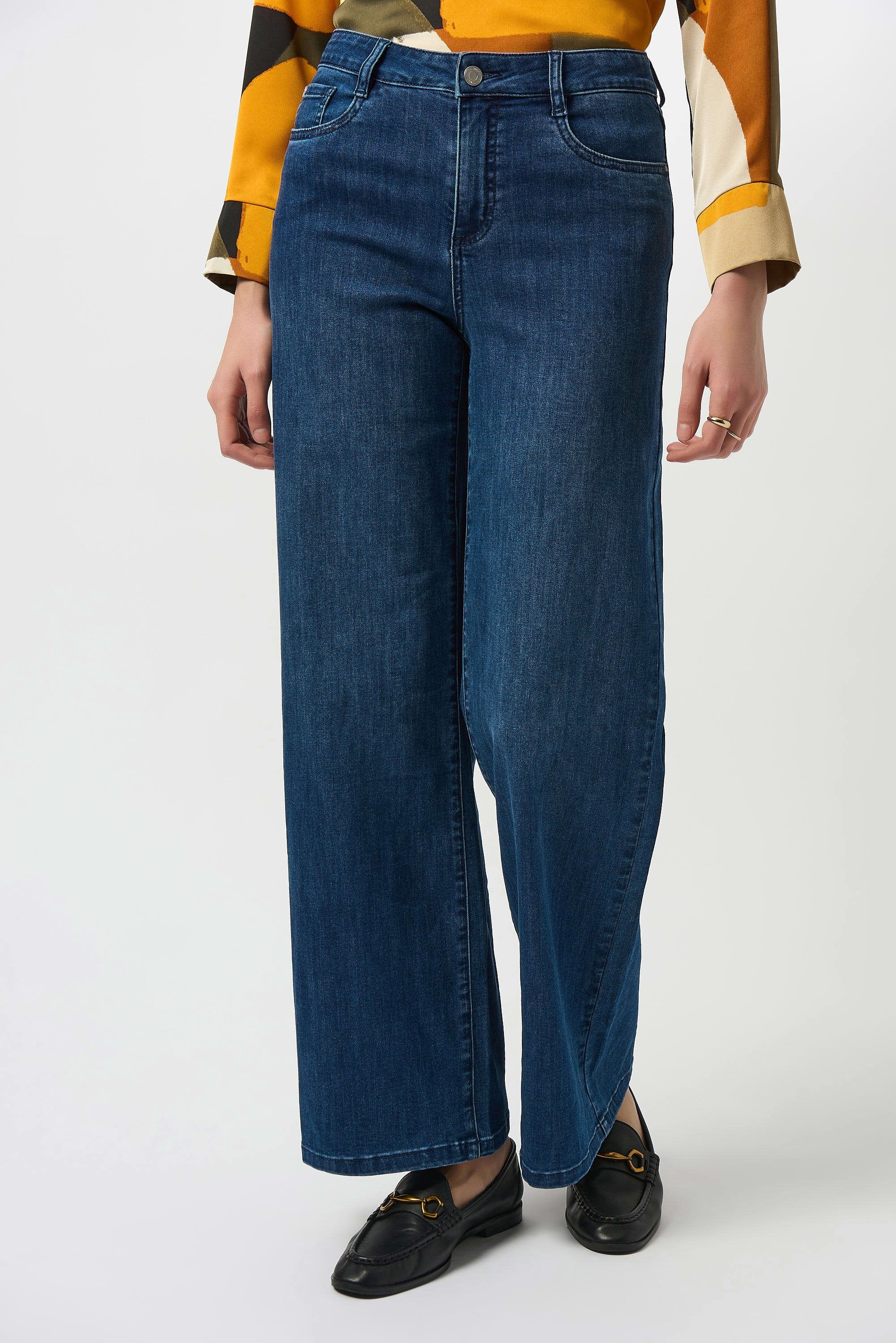 Goldie Classic Wide-Leg Stretch Jeans