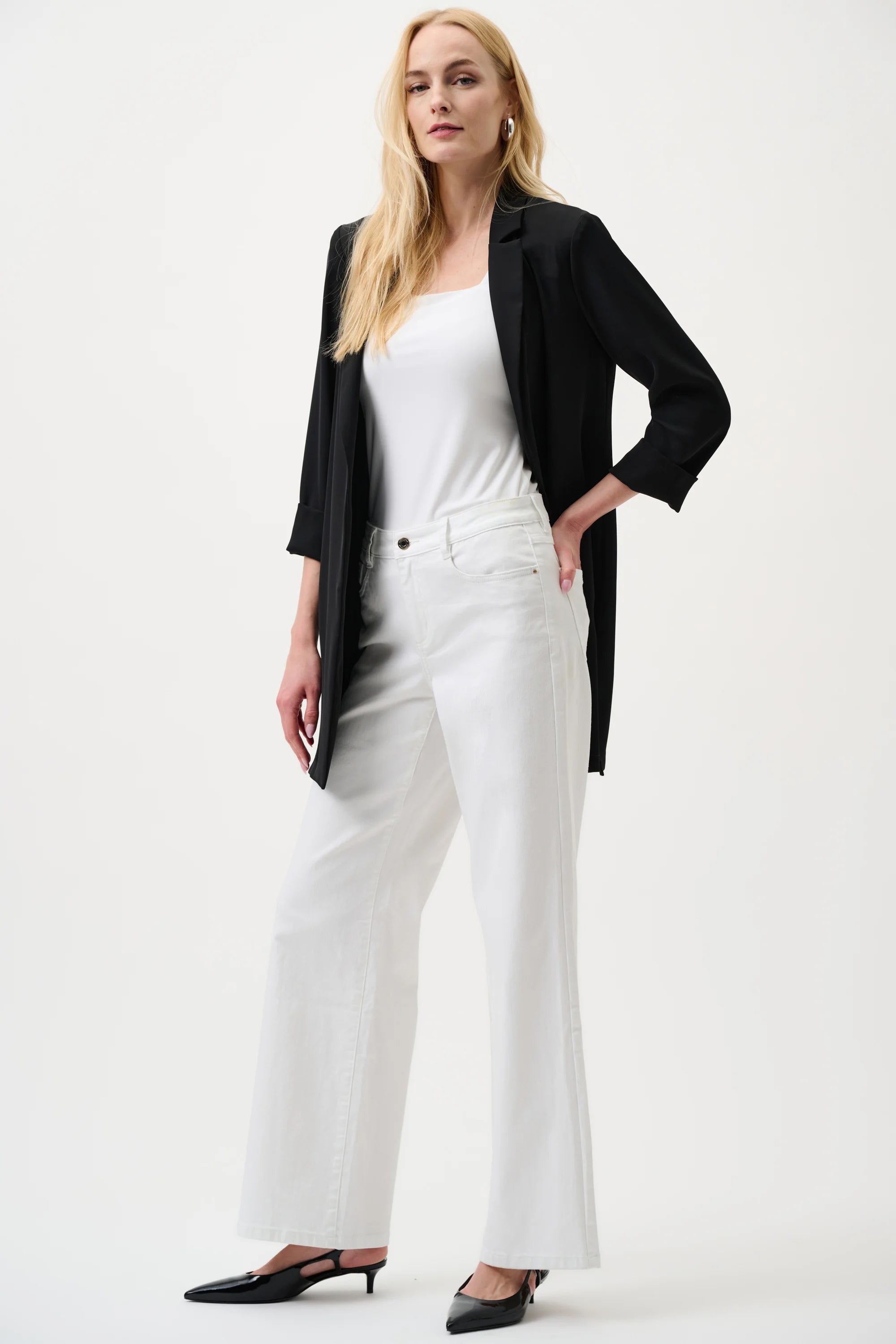 Goldie Classic Wide-Leg Stretch Jeans