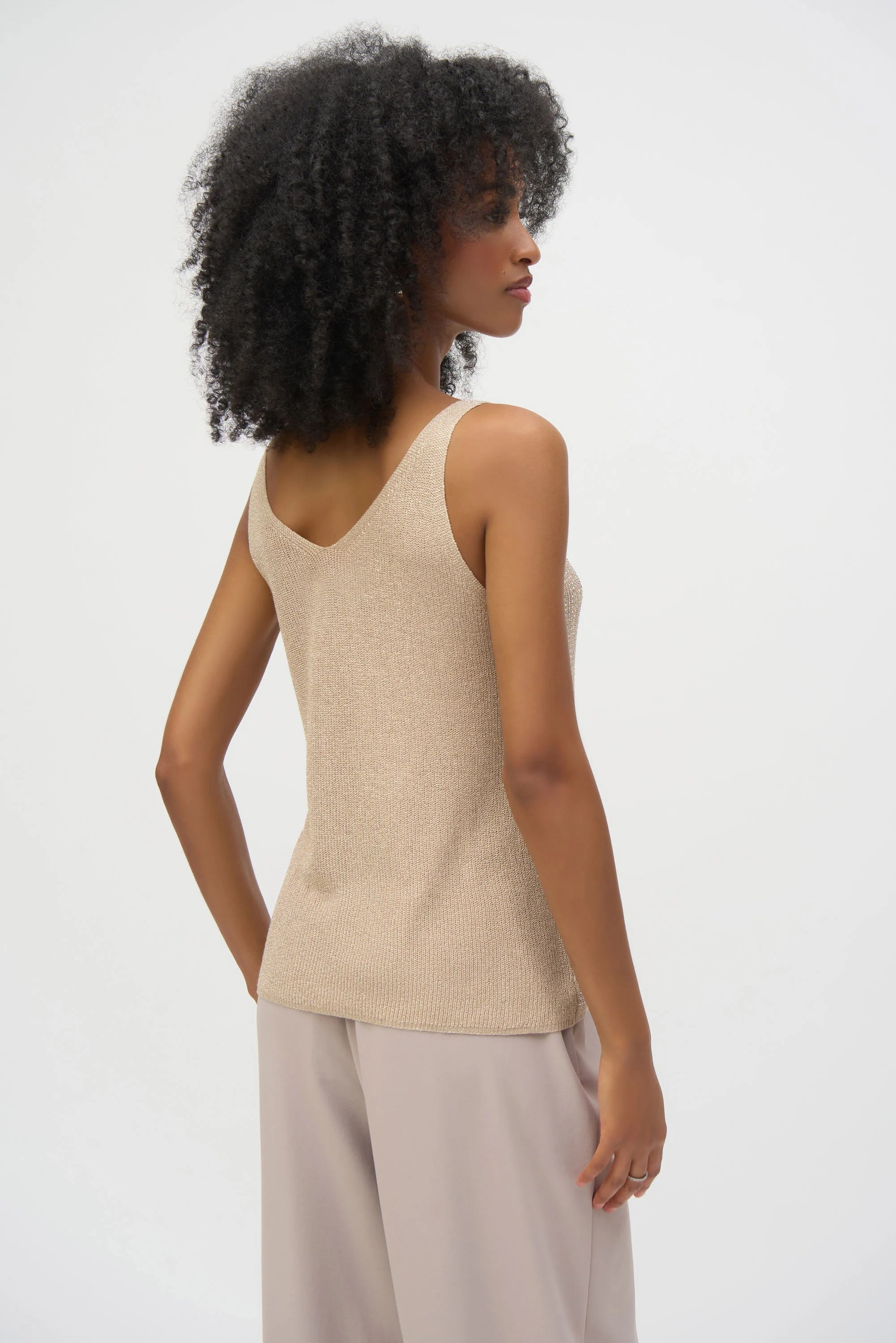 Back image of Joseph Ribkoff rhinestone tank top.