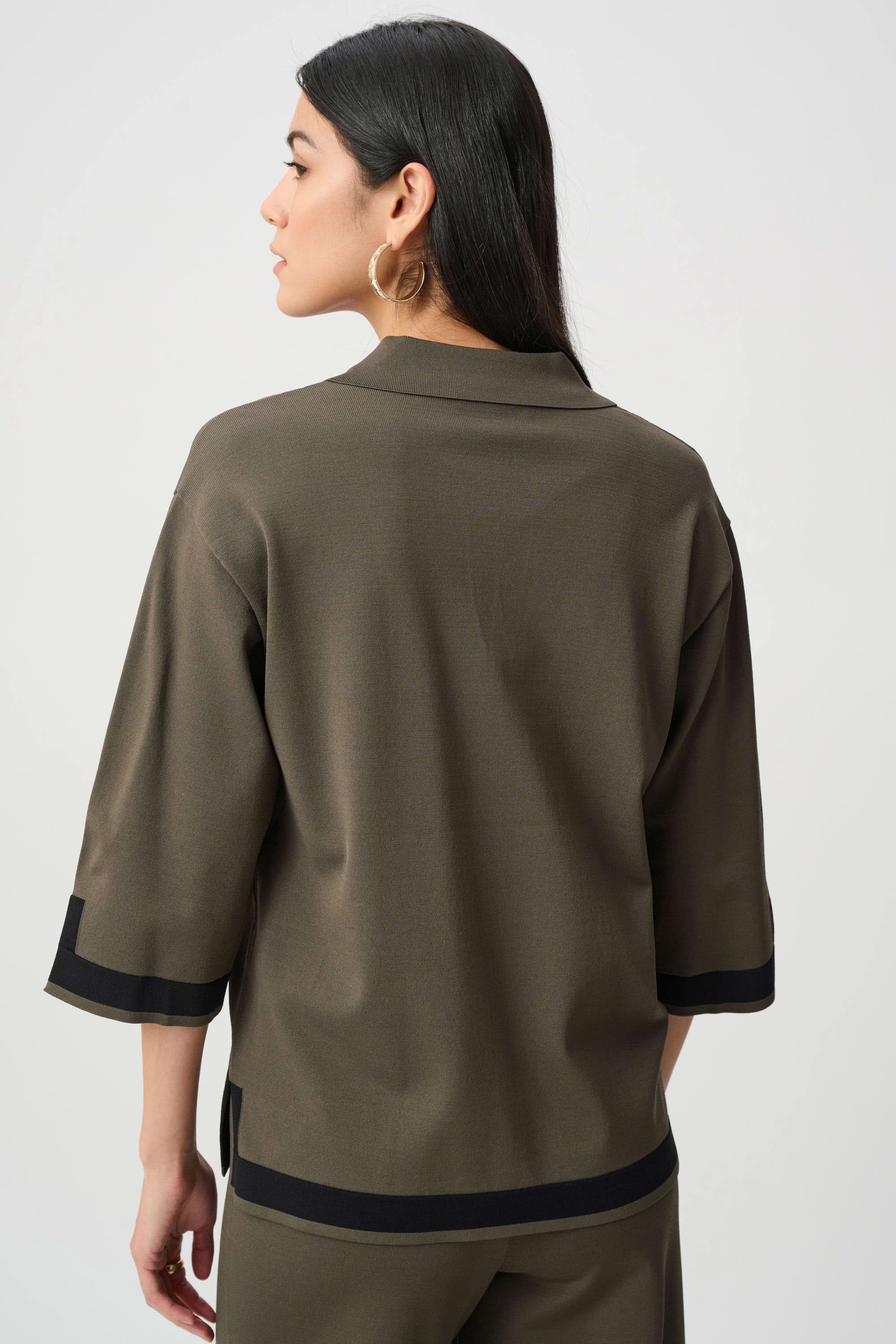 Sweater Knit Colour Block Top