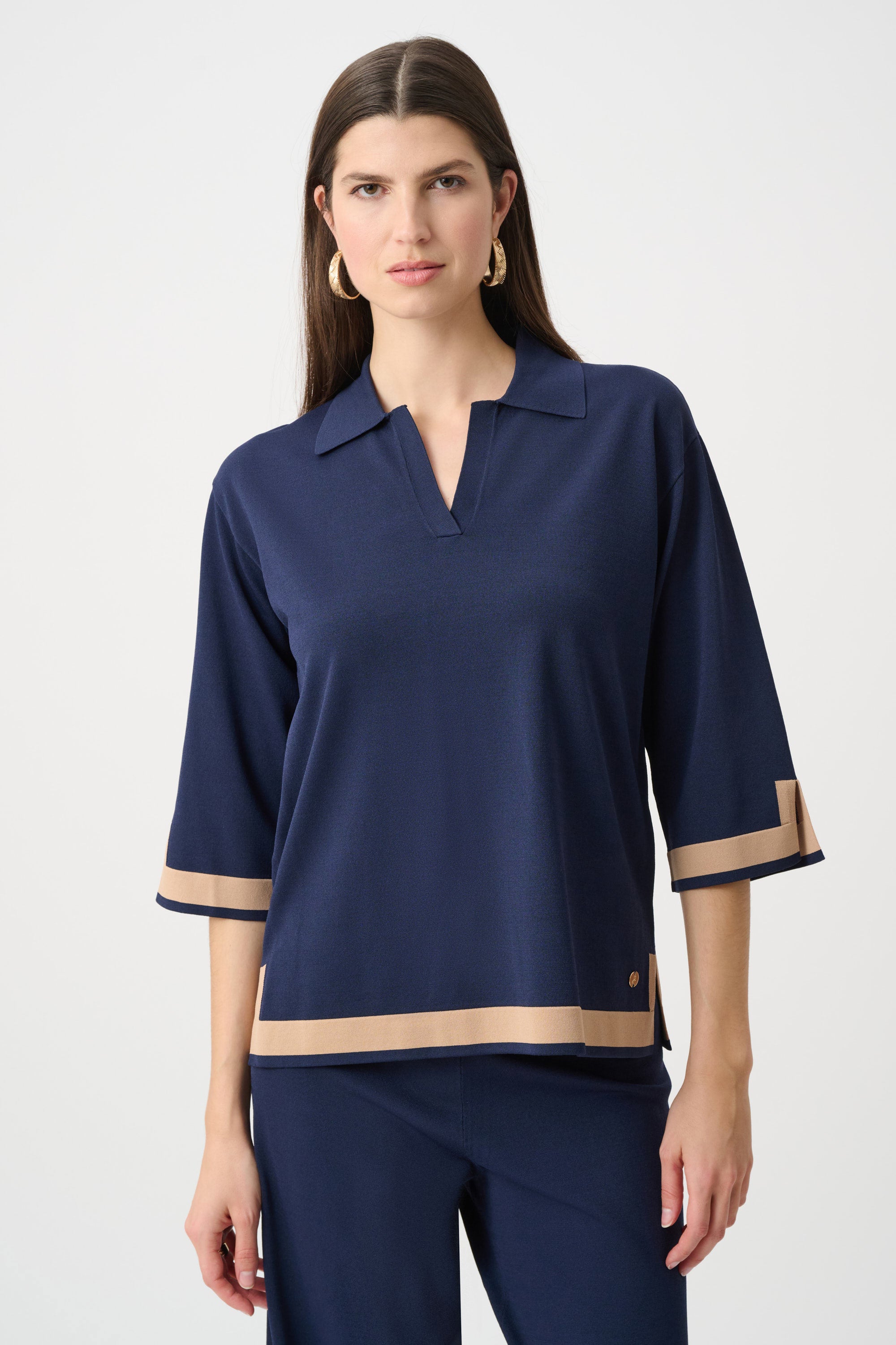 Sweater Knit Colour Block Top