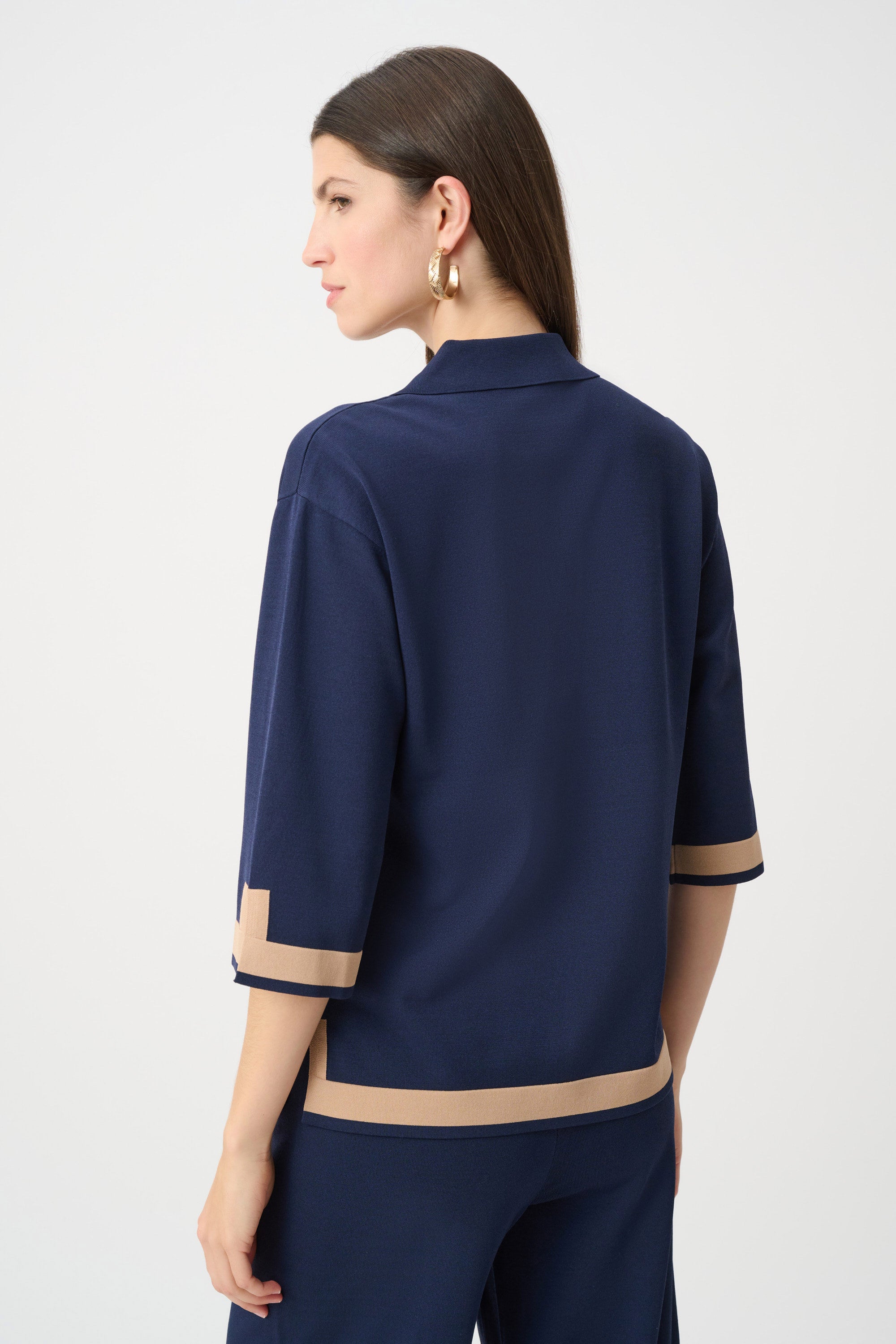 Sweater Knit Colour Block Top